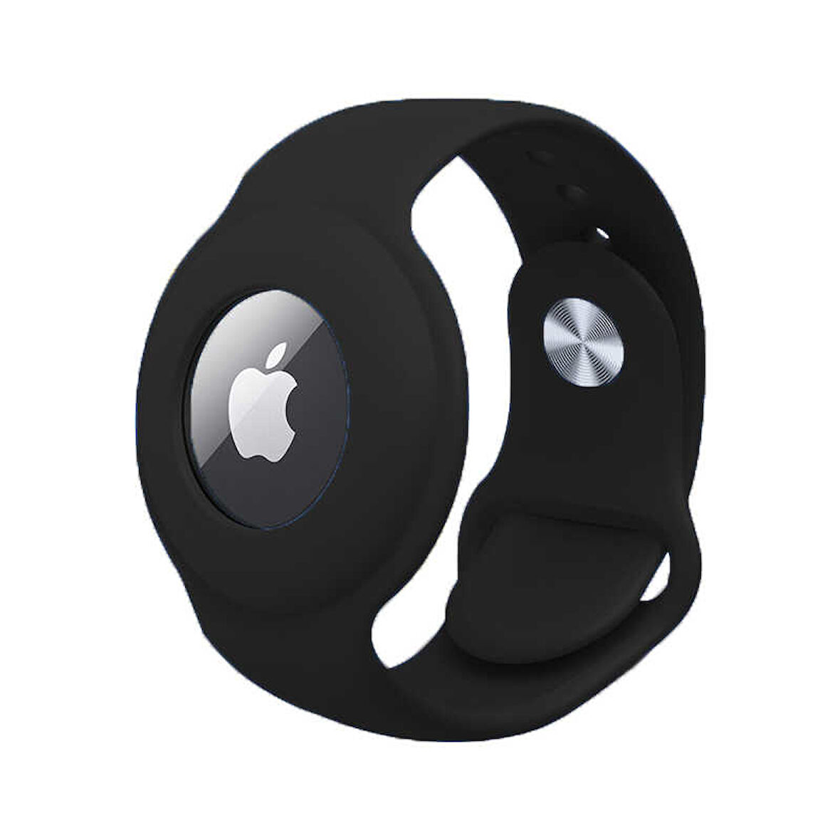 Uyumlu Airtag Anahtarlık Zore Kordon-Siyah