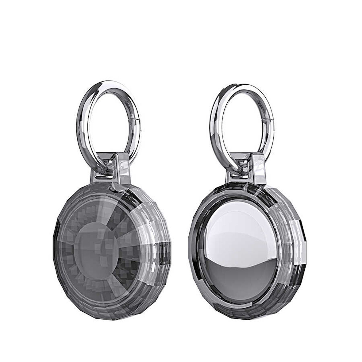 ​Zore Airtag 04 Uyumlu Silikon Anahtarlık-Siyah