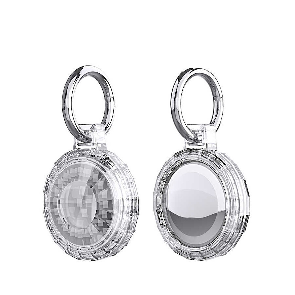 ​Zore Airtag 04 Uyumlu Silikon Anahtarlık-Renksiz