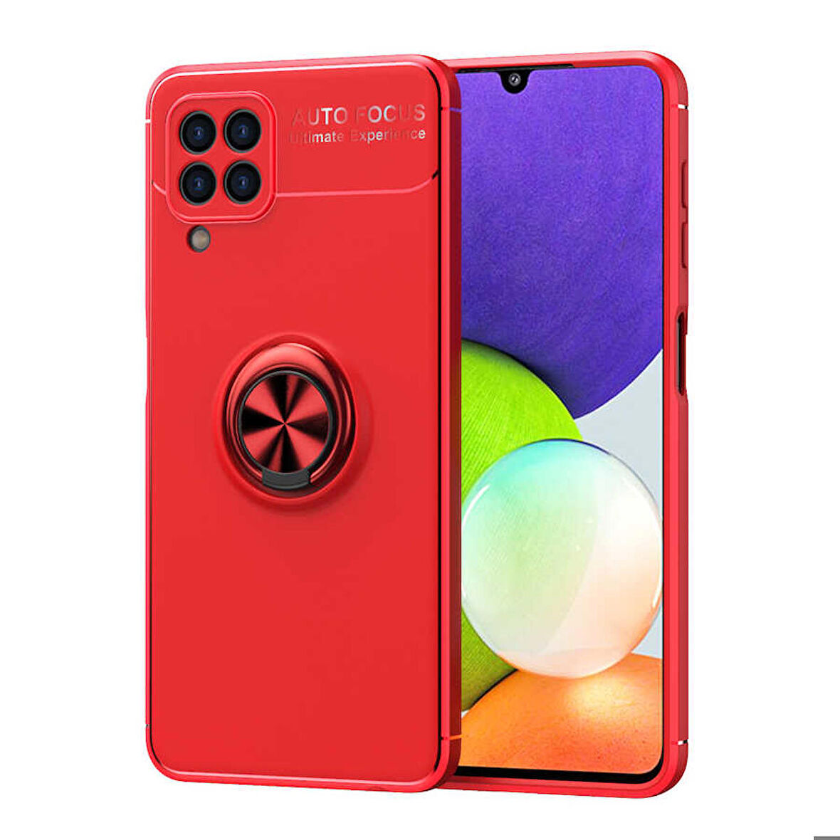 Galaxy M22 Uyumlu Zore Ravel Silikon Kapak-Kırmızı