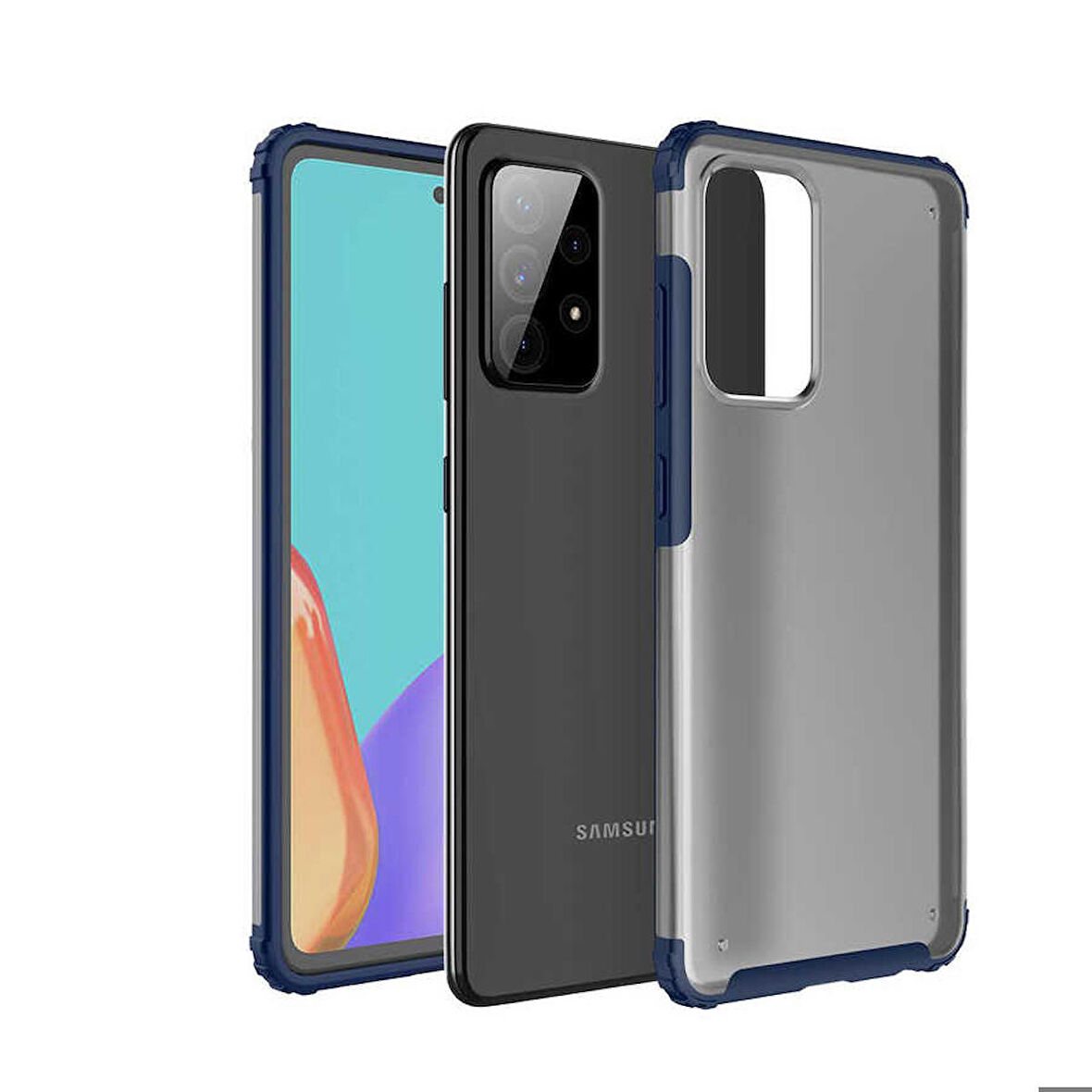 Galaxy A72 Uyumlu Zore Volks Kapak-Lacivert