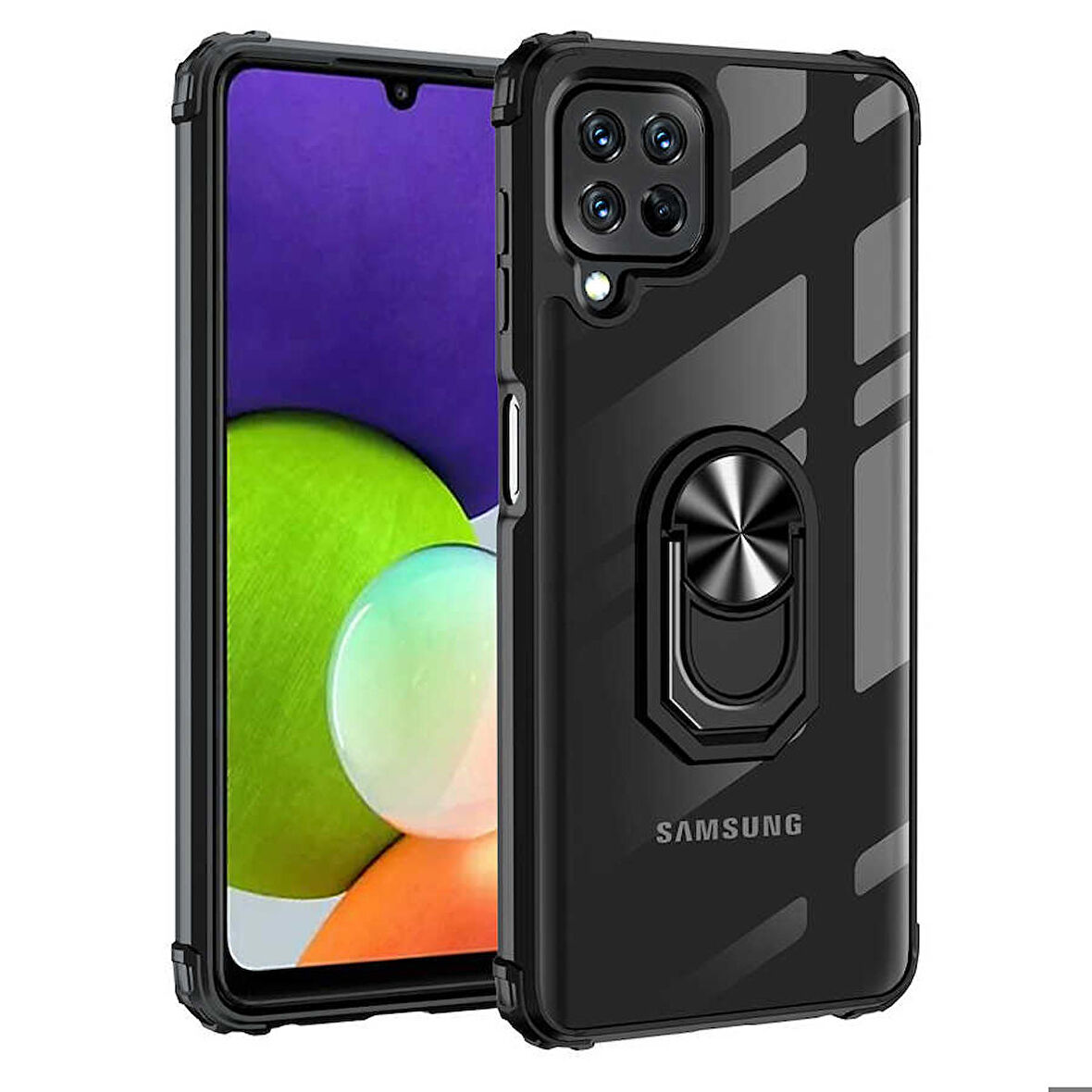 Galaxy M22 Uyumlu Zore Mola Kapak-Siyah