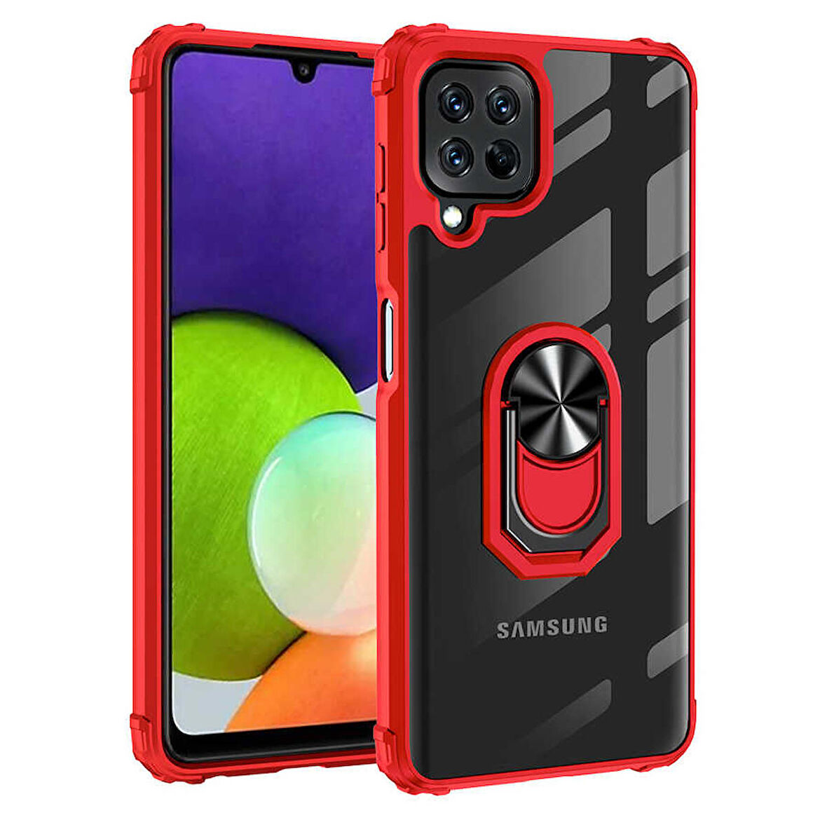 Galaxy M22 Uyumlu Zore Mola Kapak-Kırmızı