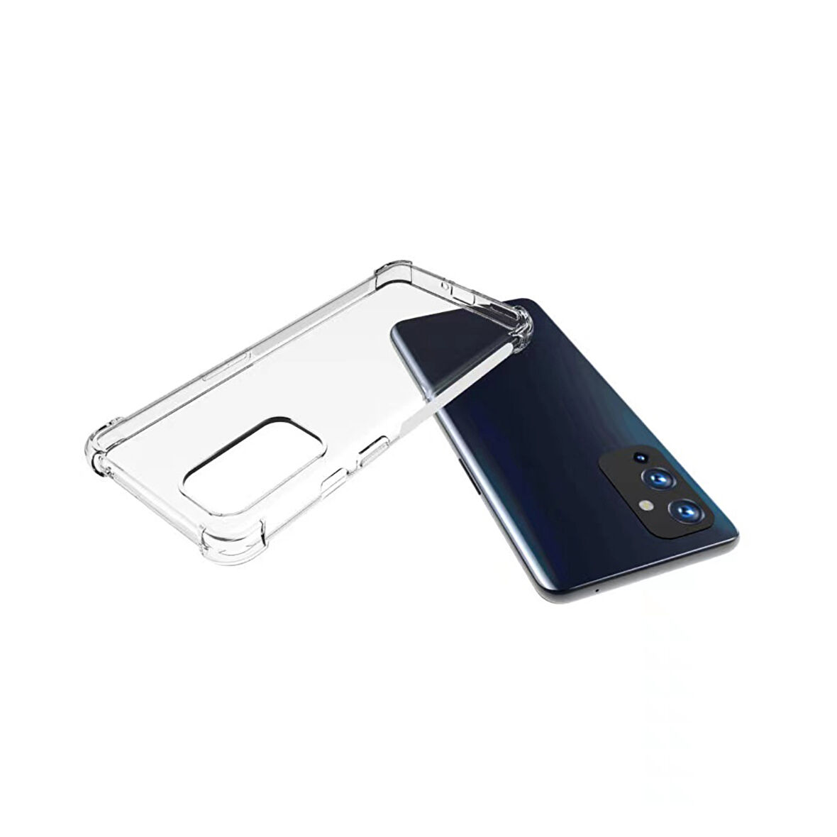 One Plus 9 Kılıf Zore Nitro Anti Shock Silikon-Renksiz