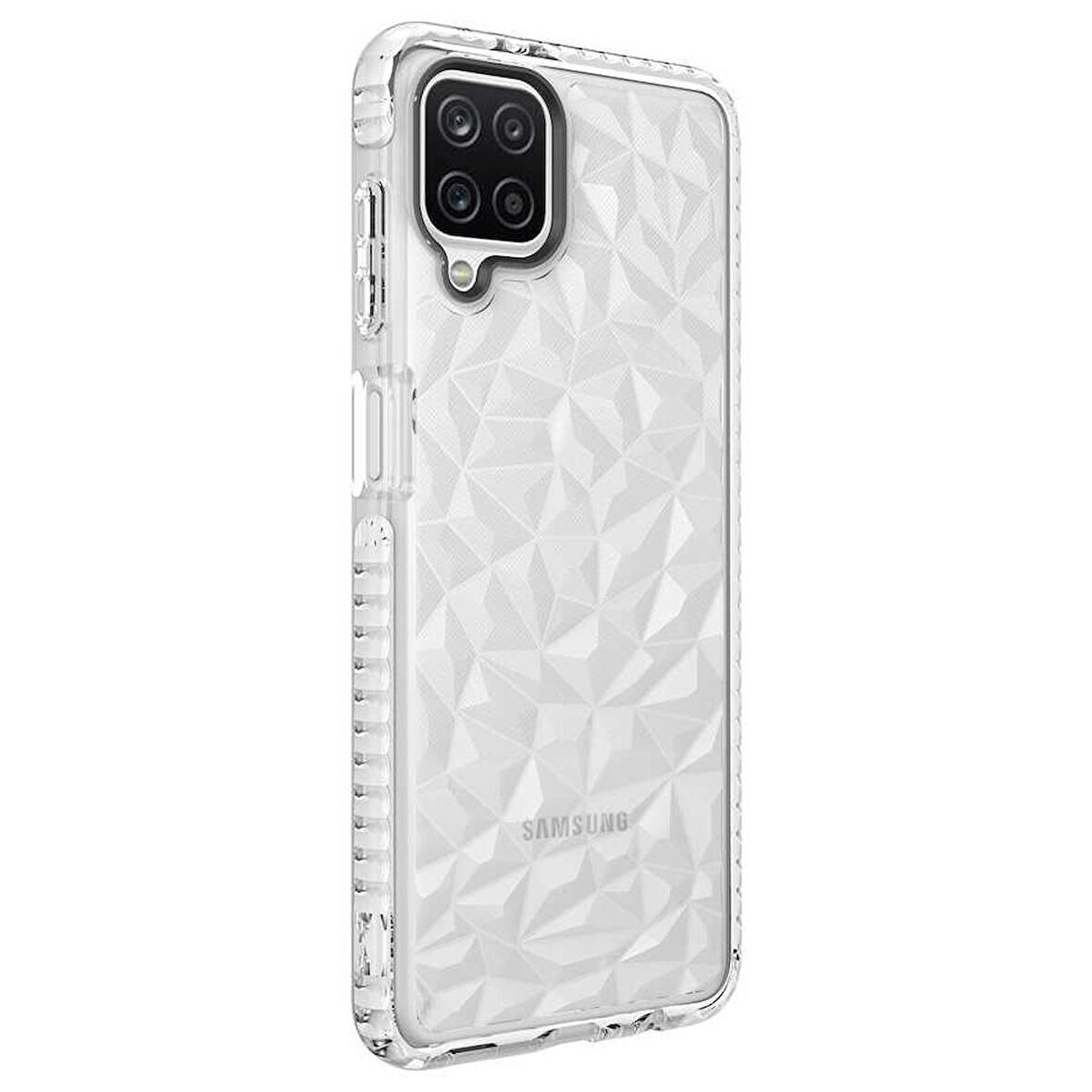 Galaxy A12 Uyumlu Zore Buzz Kapak-Beyaz