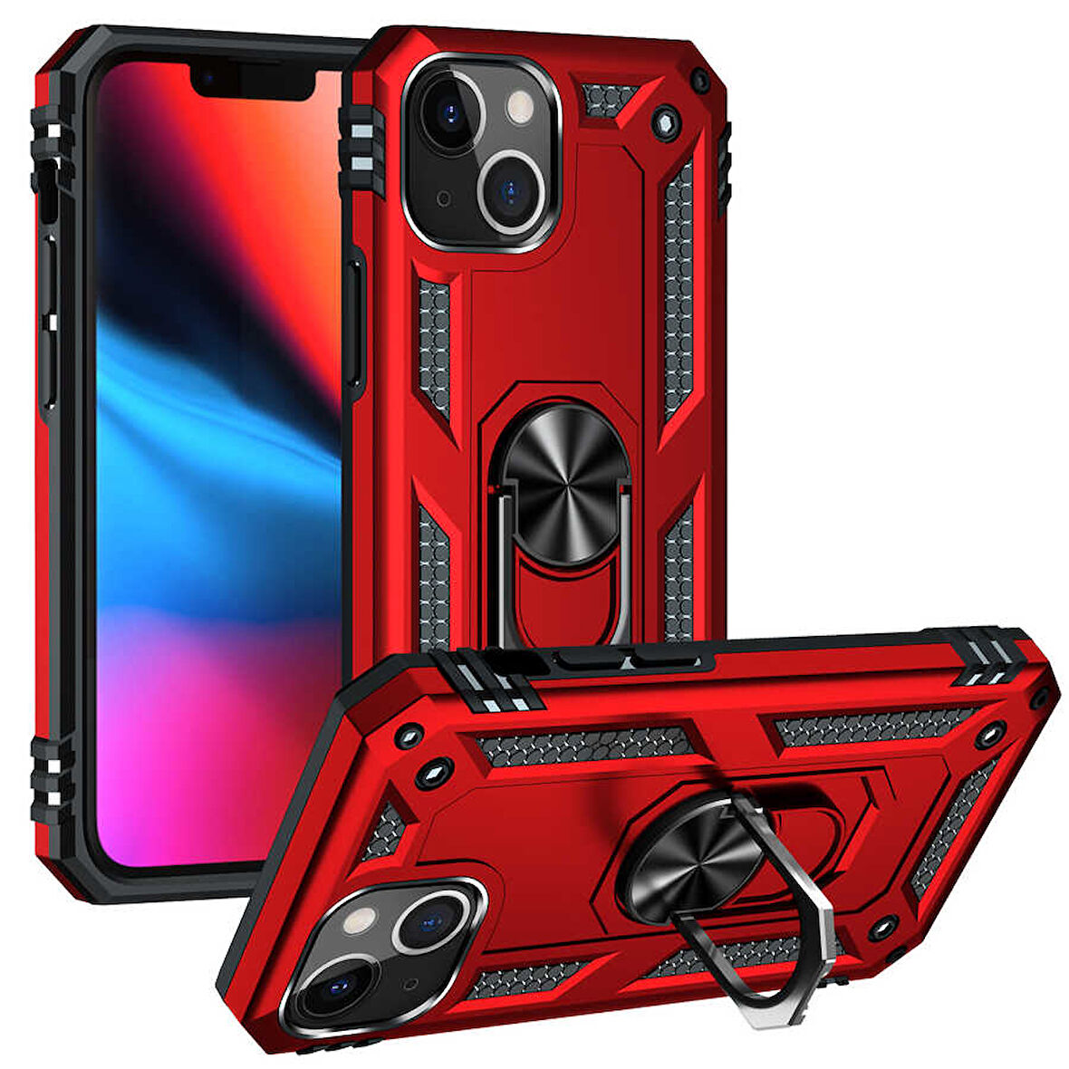 iPhone 13 Mini Uyumlu Zore Vega Kılıf-Kırmızı