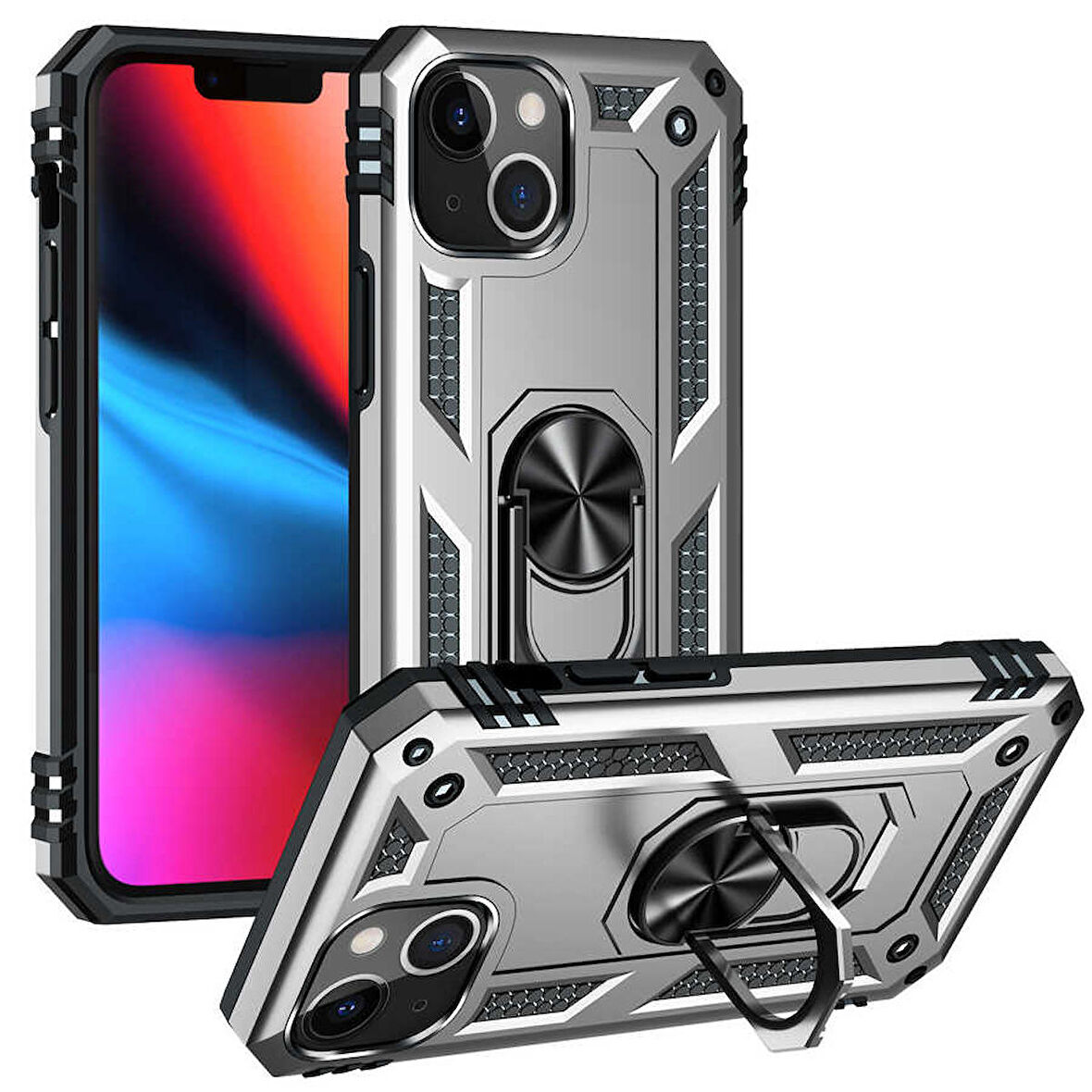 iPhone 13 Uyumlu Zore Vega Kapak-Gri