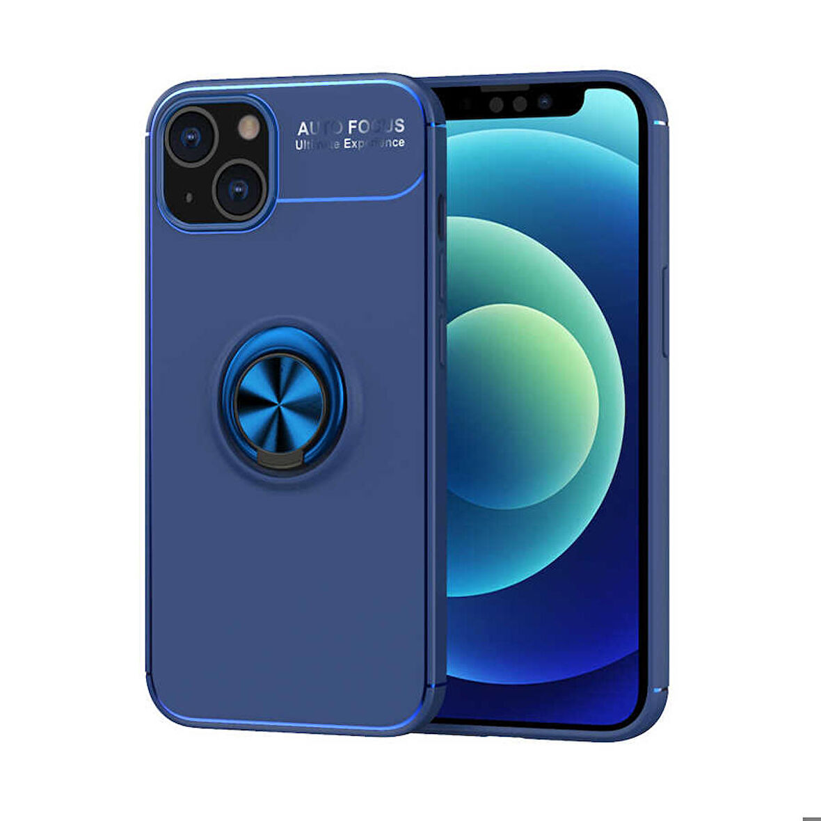 iPhone 13 Uyumlu Zore Ravel Silikon Kapak-Mavi