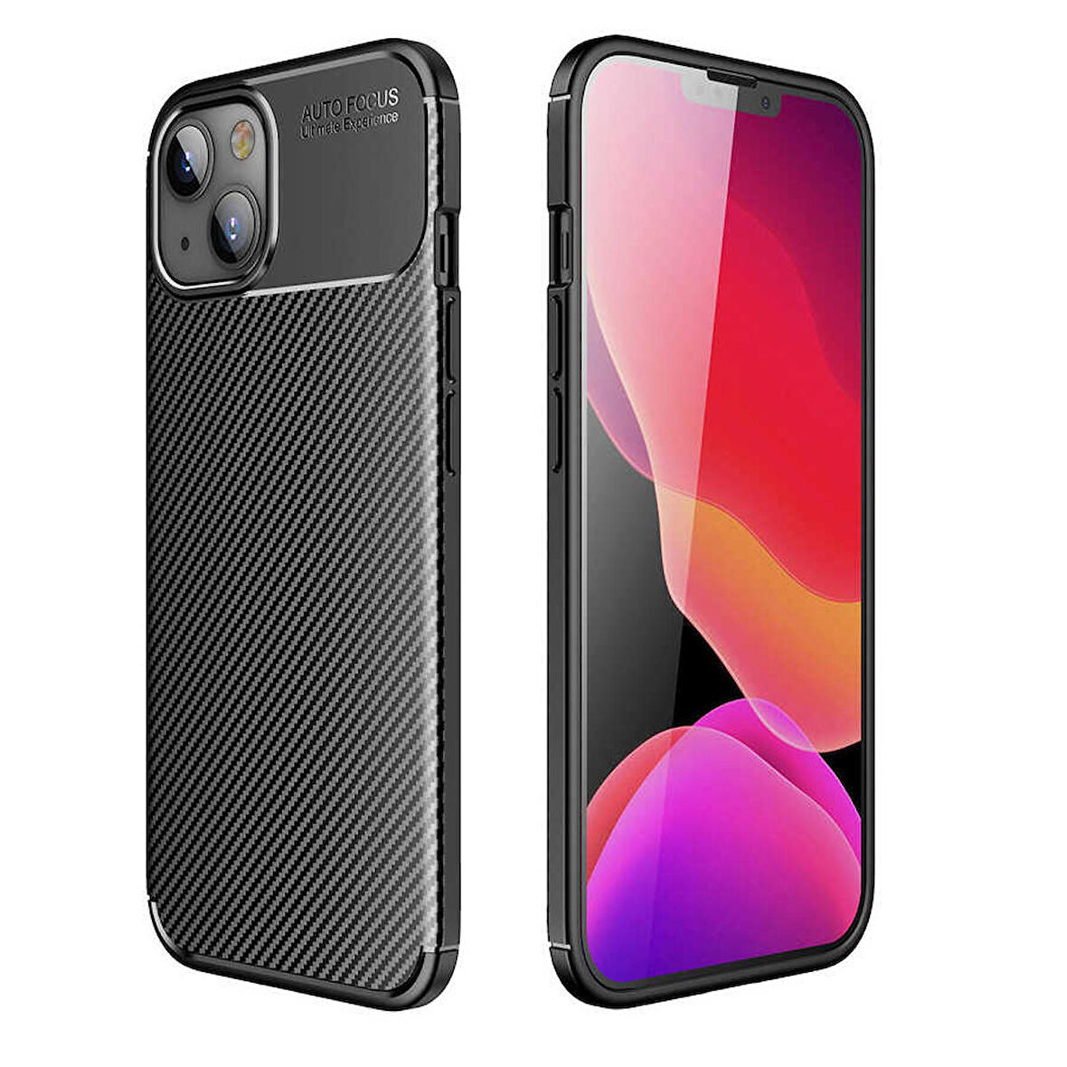 iPhone 13 Uyumlu Zore Negro Silikon Kapak-Siyah