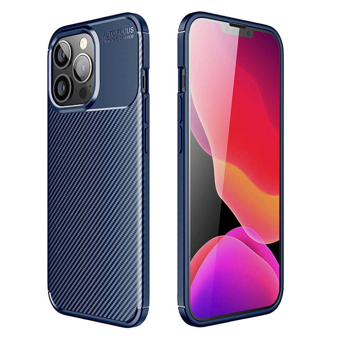 iPhone 13 Pro Uyumlu Zore Negro Silikon Kılıf-Lacivert