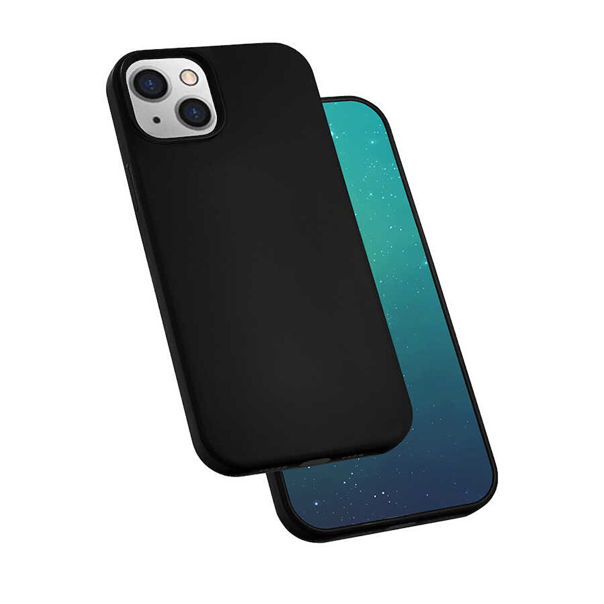 iPhone 13 Mini Uyumlu Zore Silk Silikon-Siyah
