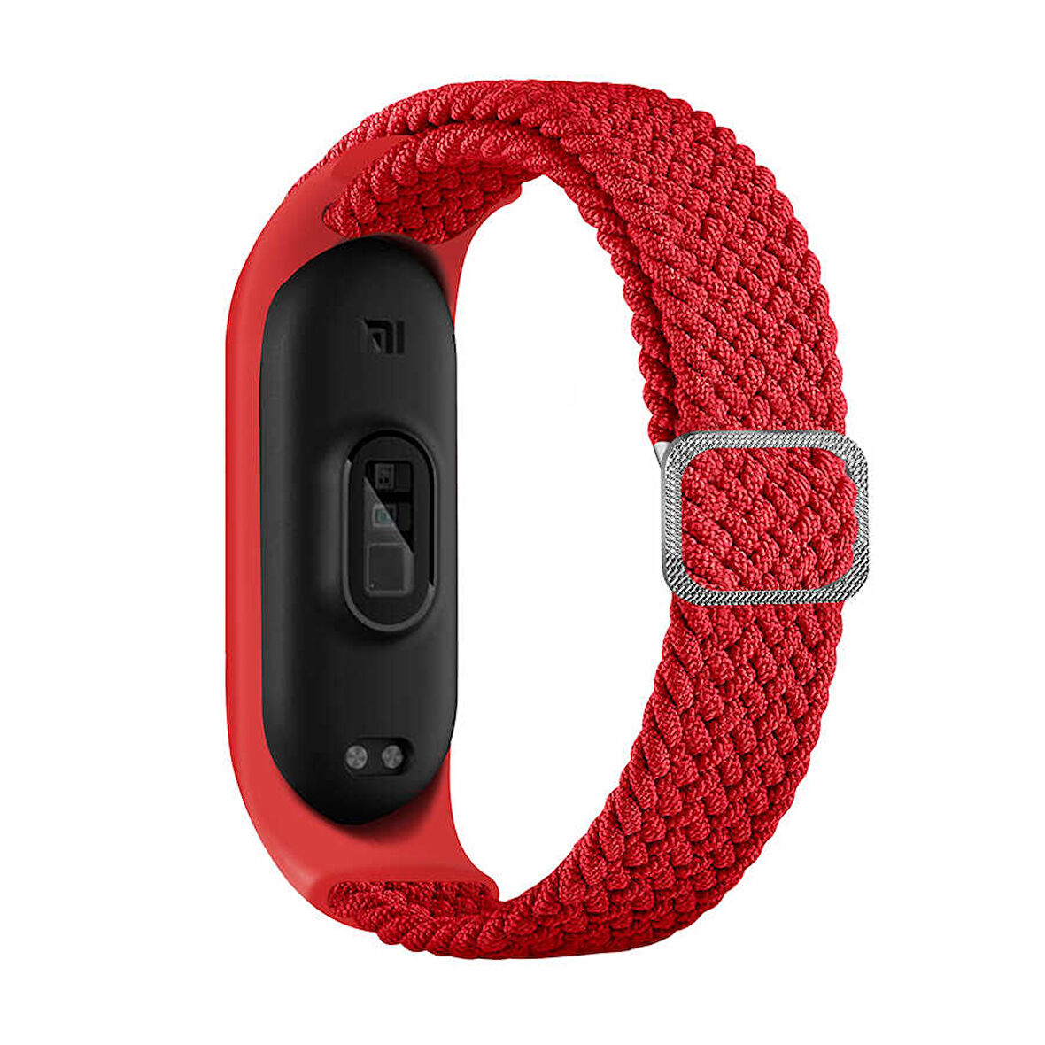 Xiaomi Mi Band 6 Uyumlu KRD-49 Örgü Zore Kordon-Kırmızı