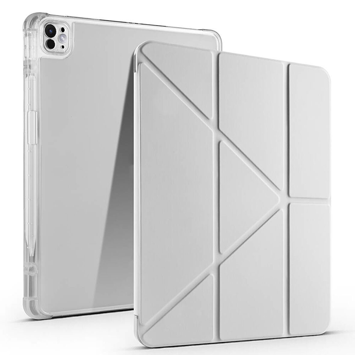 Apple iPad Air 11 2024 Kılıf Tri Folding Kalem Bölmeli Standlı Kılıf
