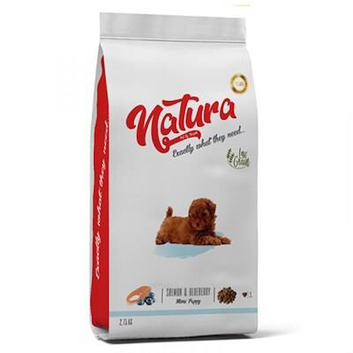 Natura Pet Natura Somon Etli ve Yaban Mersinli Küçük Irk Yavru Köpek Maması 2.75 kg