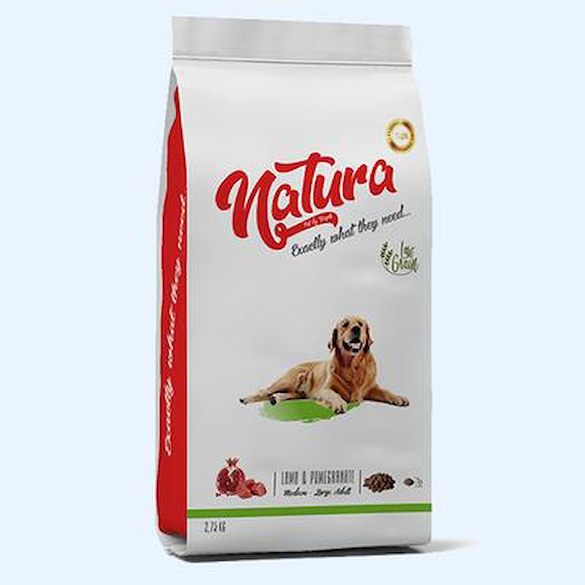 Natura Pet Natura Düşük Tahıllı Kuzu Etli ve Narlı Yetişkin Köpek Maması 2.75 kg