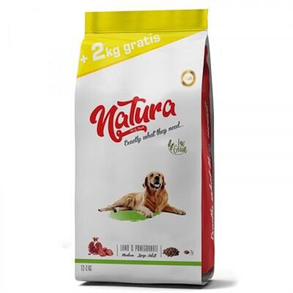 Natura Kuzu Etli Büyük Irk Yetişkin Köpek Maması 12 + 2 KG