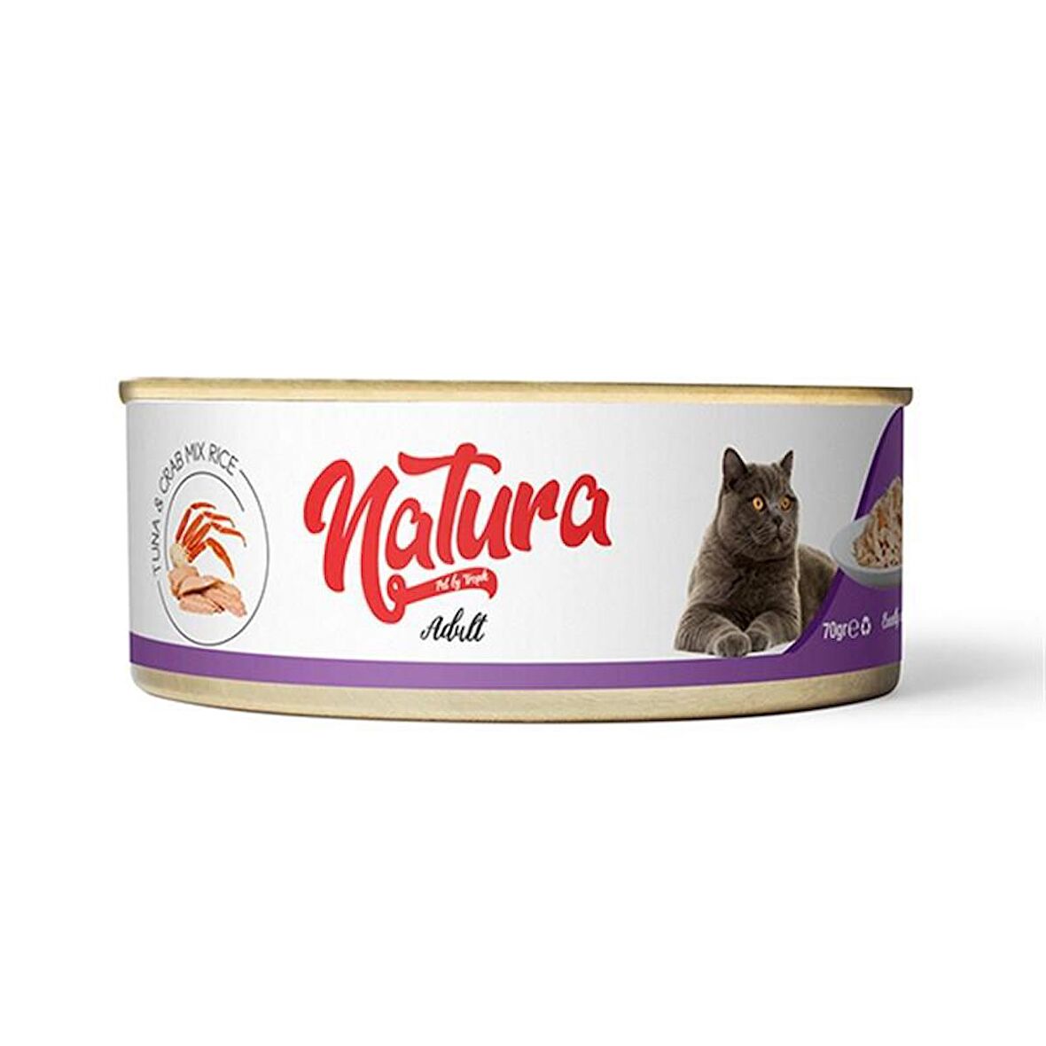 Natura Ton Balığı ve Yengeçli Konserve Yetişkin Kedi Maması 70 G