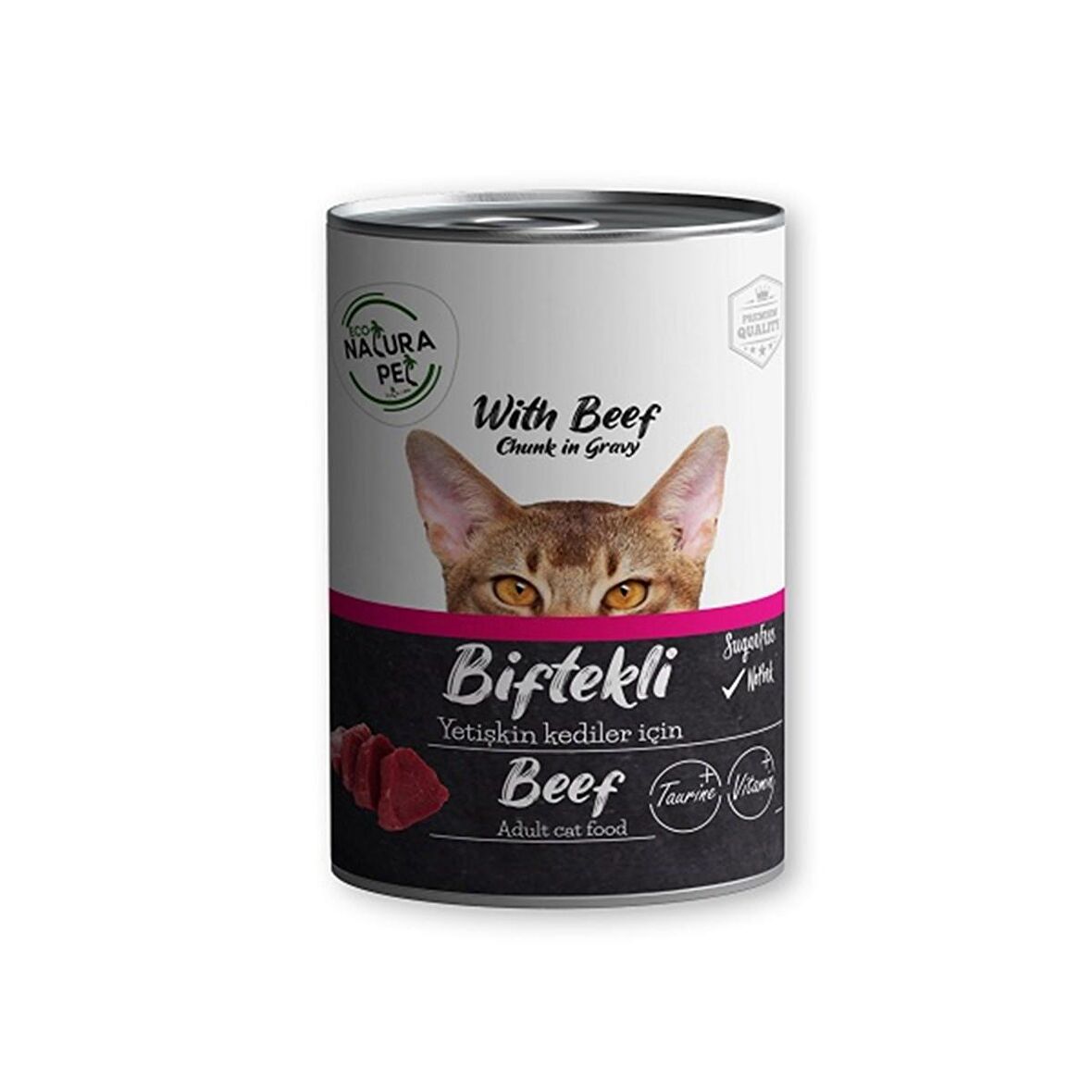 Eco Natura Pet Biftekli Yetişkin Kedi Konservesi Gravy 400 Gr