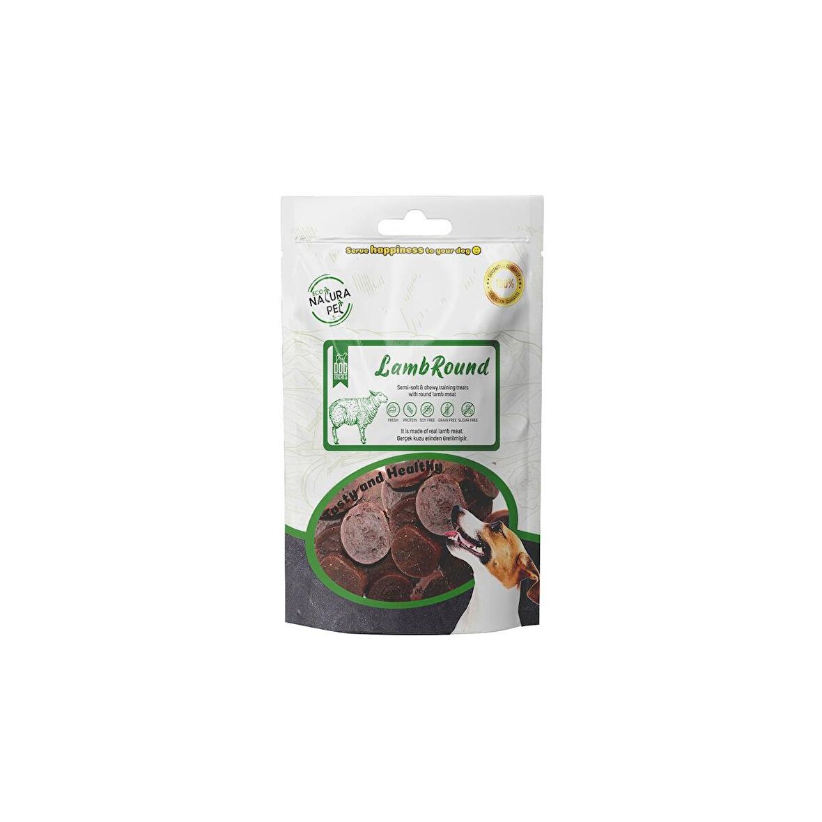 Eco Natura Pet Lamb Round Yumuşak Kuzu Etli Yuvarlak Köpek Ödülü 100Gr