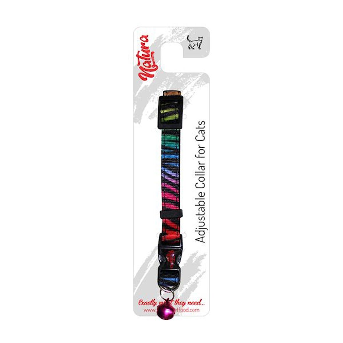 Natura Adult Cat Collar - Raınbow Zebra