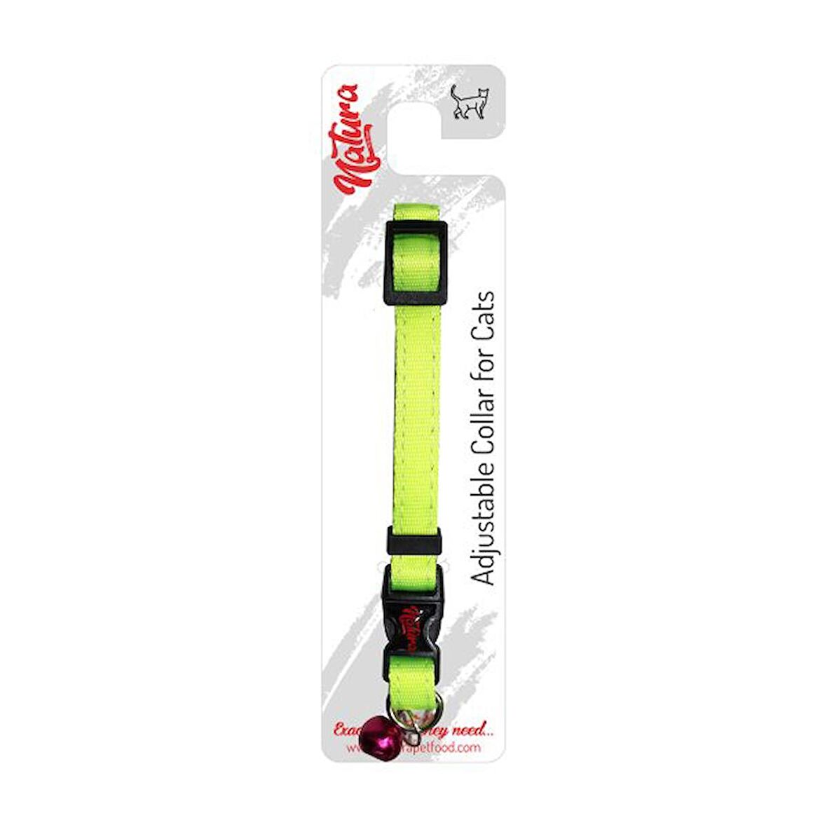 Natura adult Cat Collar - neon lime