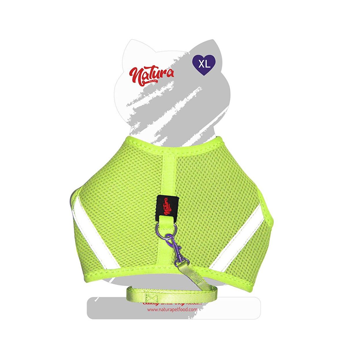 Natura Aır Net Kedi Bel Tasması Neon Lime Xl