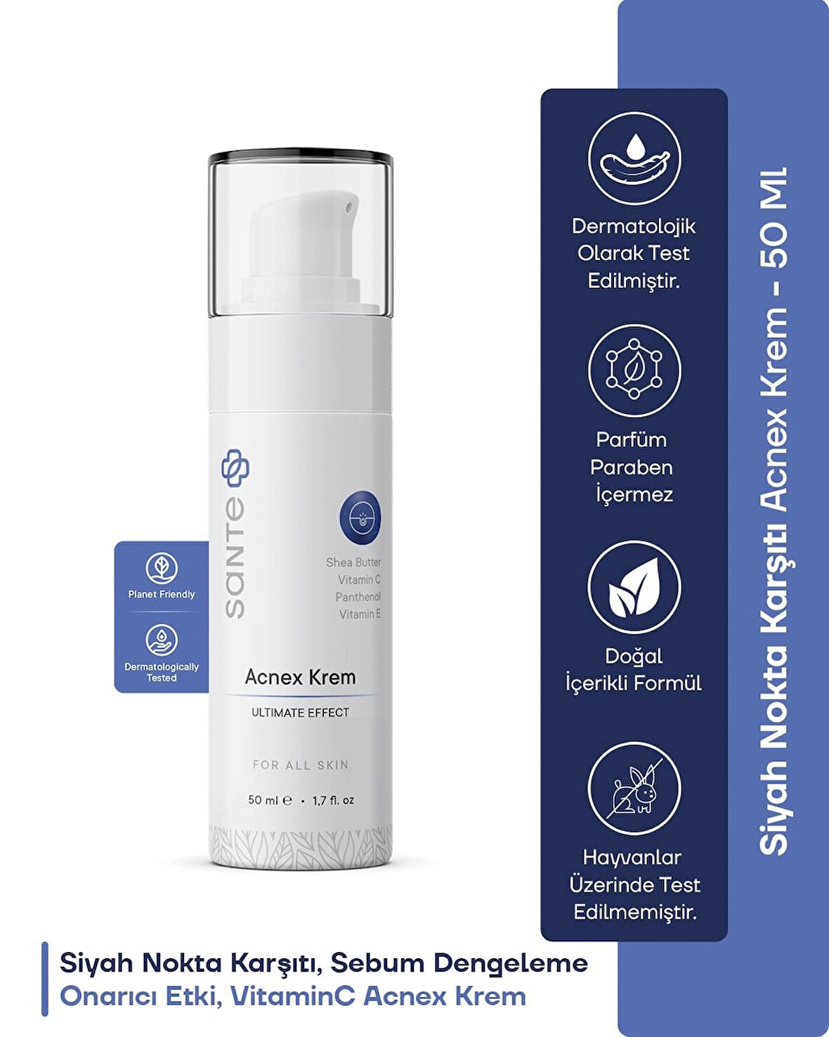 Sante Plus Akne ve Sivilce Karşıtı Acnex Krem 50 Ml