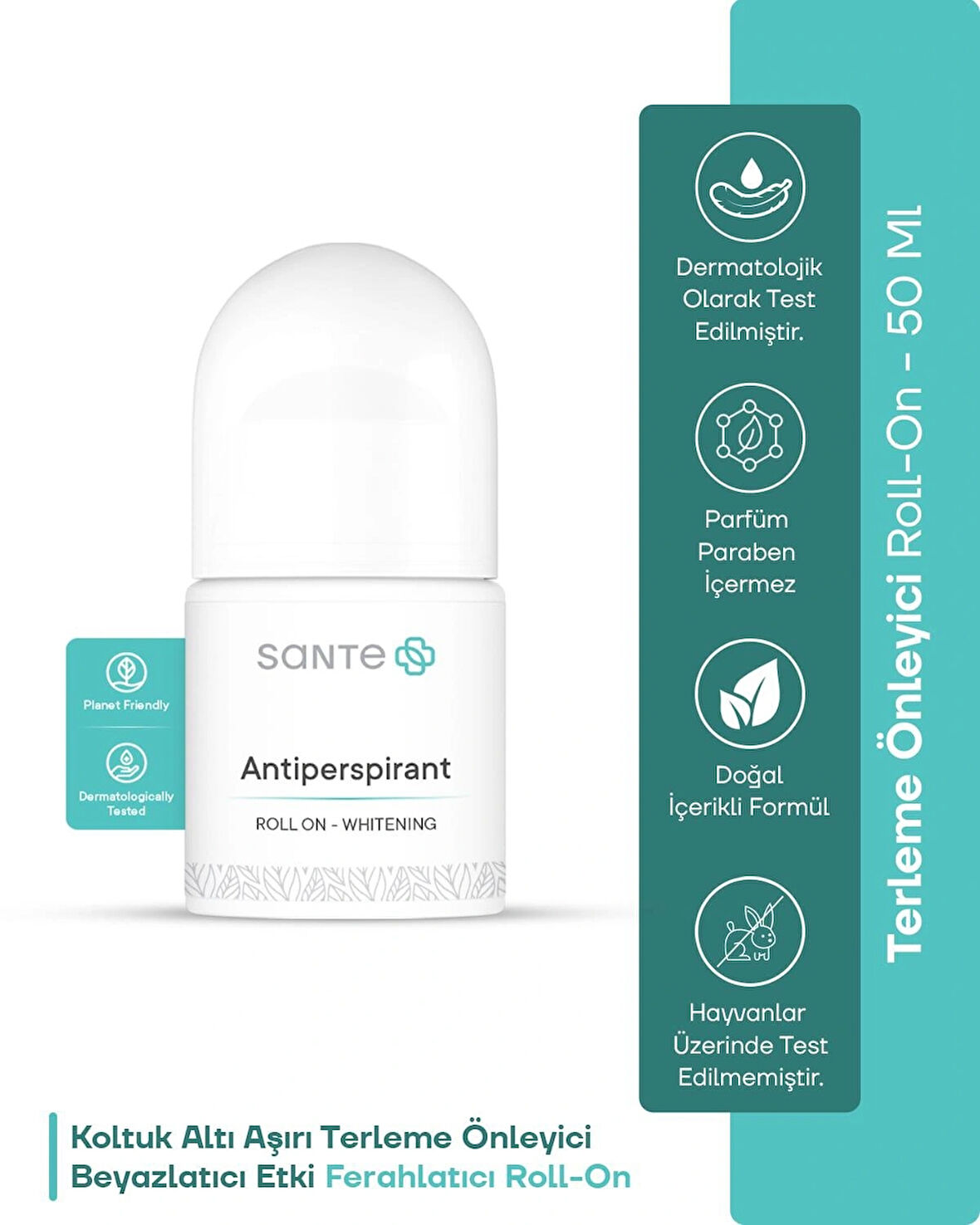 Sante Plus Beyazlatıcı Terleme Önleyici Roll On 50 ml