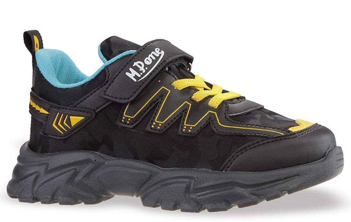 M.P. 232-3512 MPONE  FT SPORTS CASUAL Siyah-Sarı Çocuk Günlük Ayakkabı