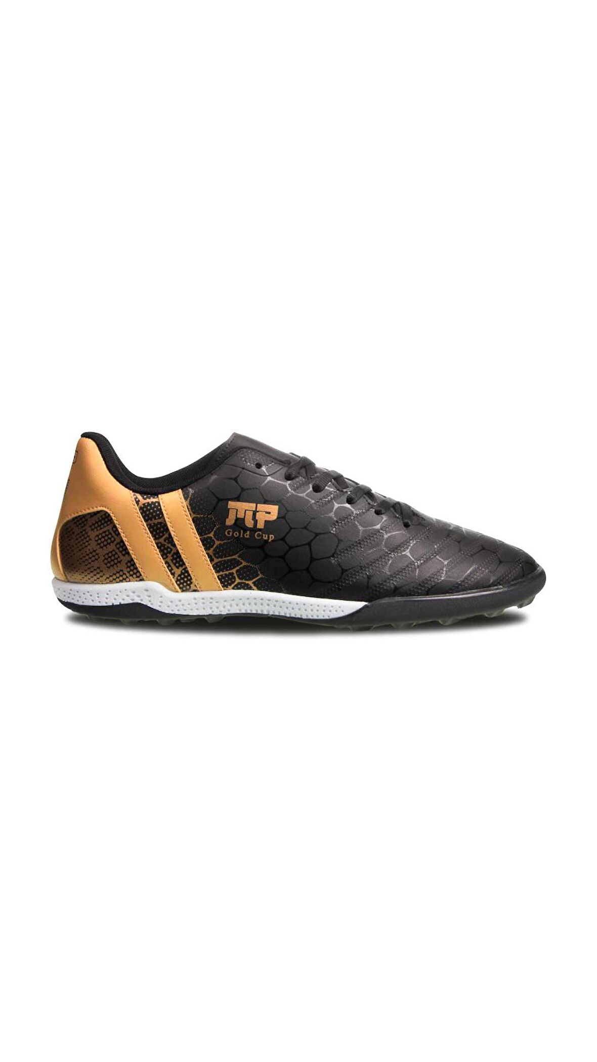 MP TurfMaster Pro Bağcıklı SİYAH-GOLD Halı Saha Ayakkabısı