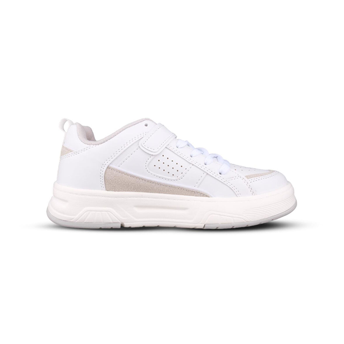 Kadın Cırtlı Beyaz Sneaker