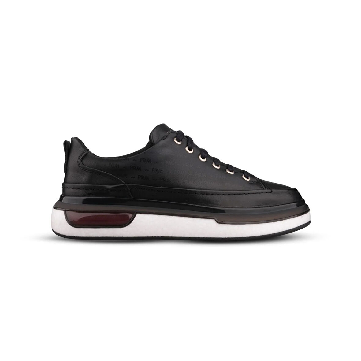 Erkek Sneaker - Siyah-Beyaz, Hakiki Deri