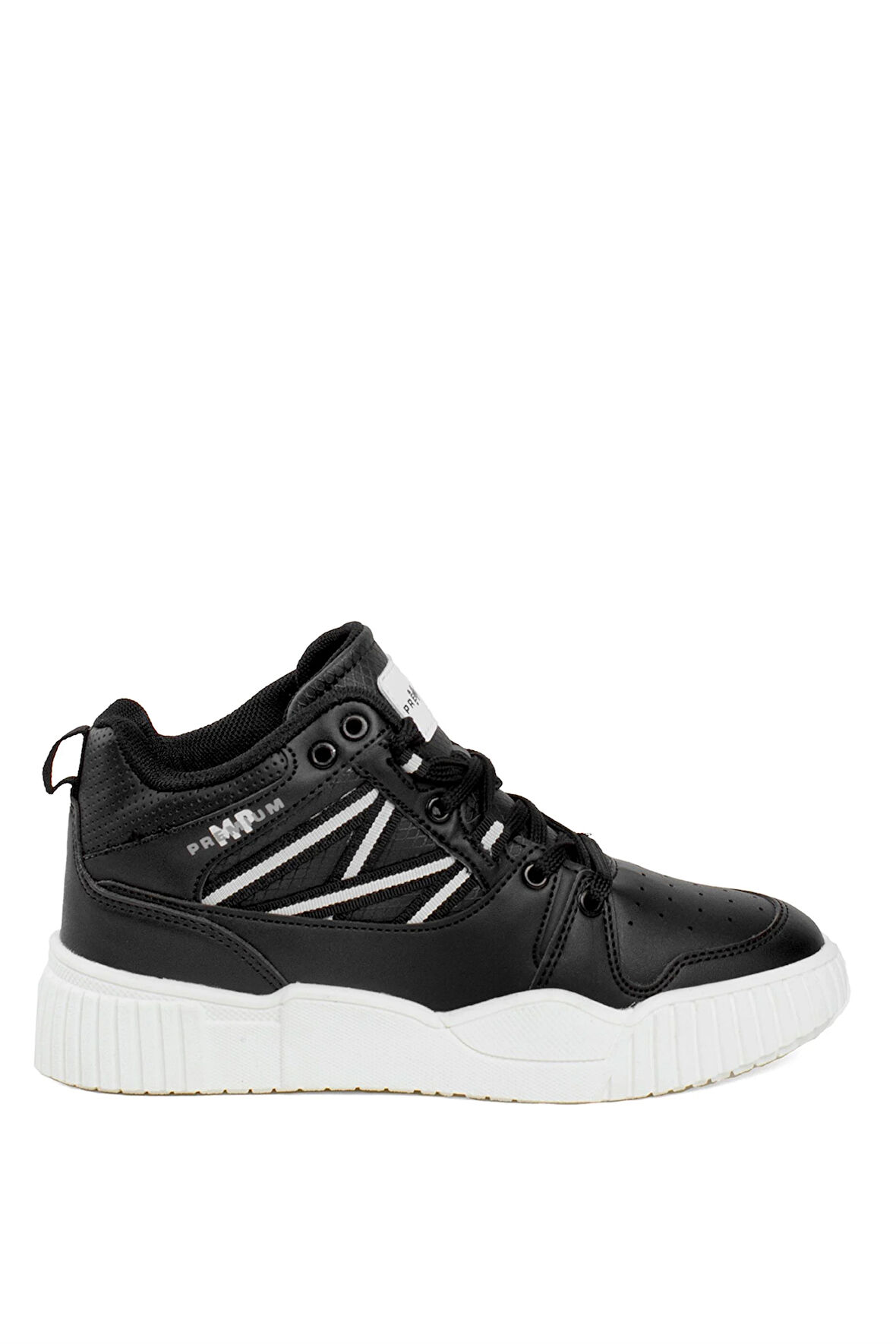 M.P 242-1827ZN Kadın Sports Hi Sneaker Ayakkabı Siyah - Beyaz