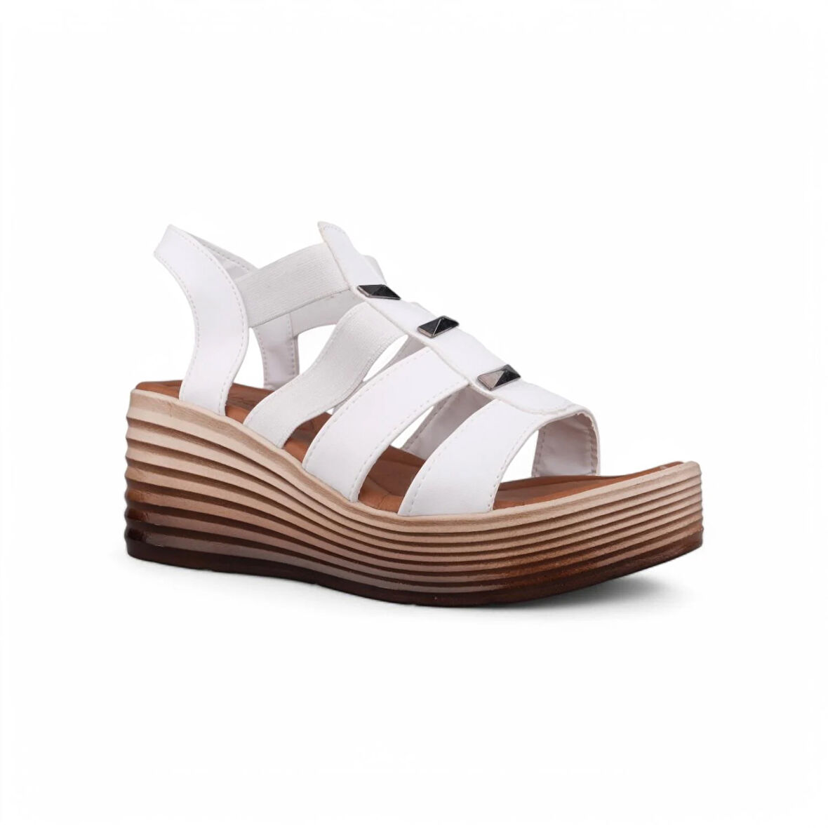 Kadın Günlük Sandalet - Beyaz, Deri