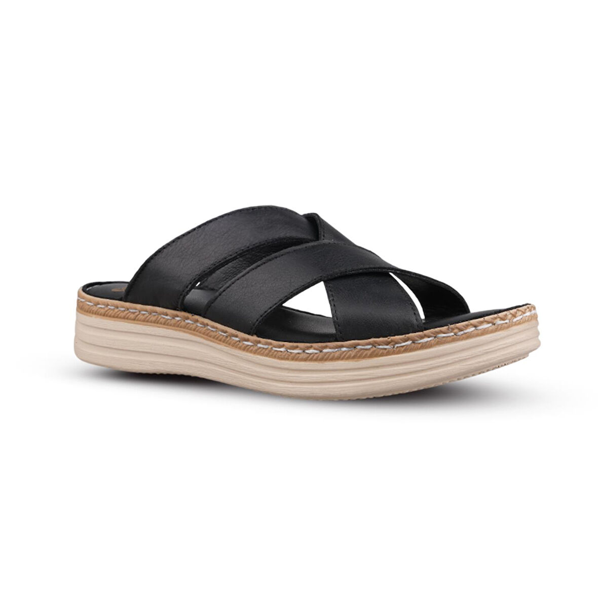 Kadın SIYAH Günlük Terlik - Siyah, Deri