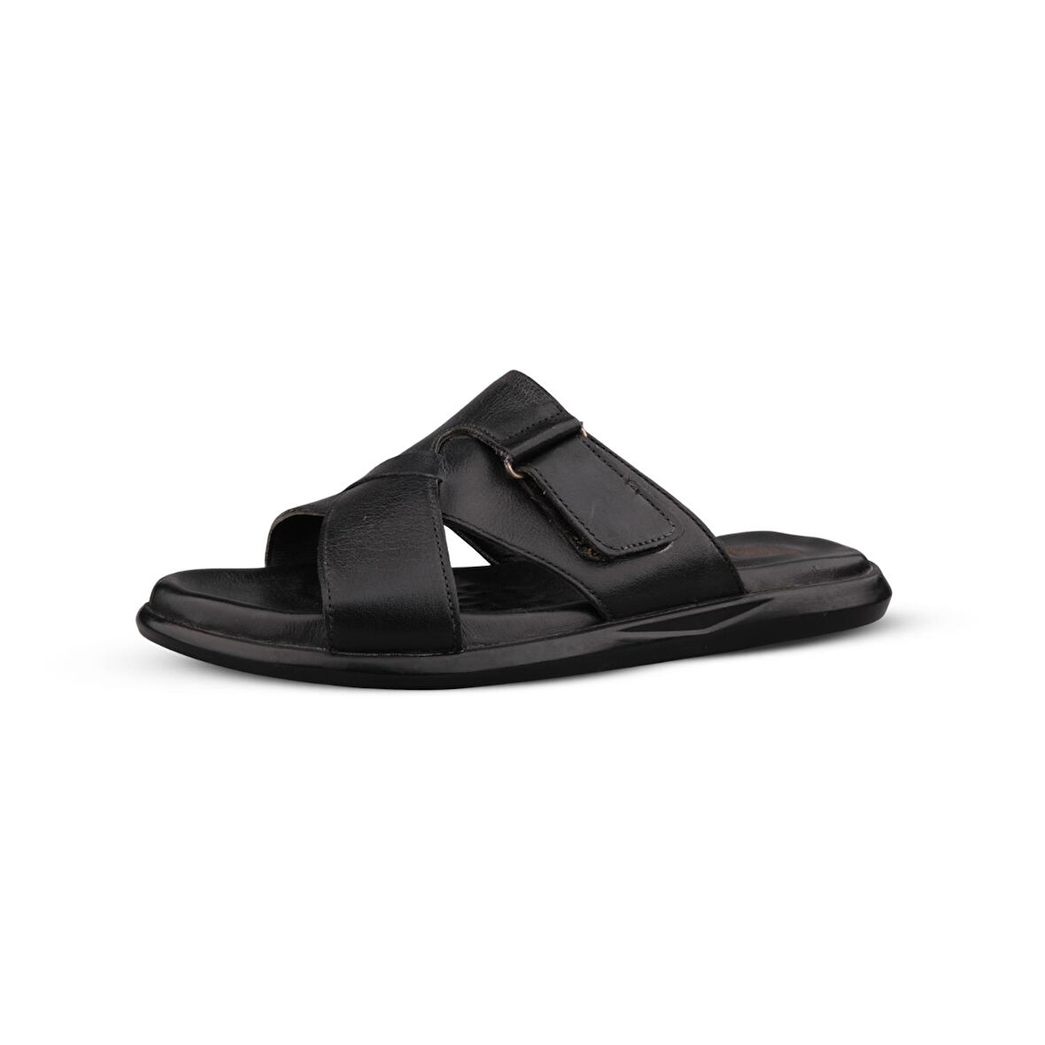 Erkek Günlük Terlik - Siyah, Deri