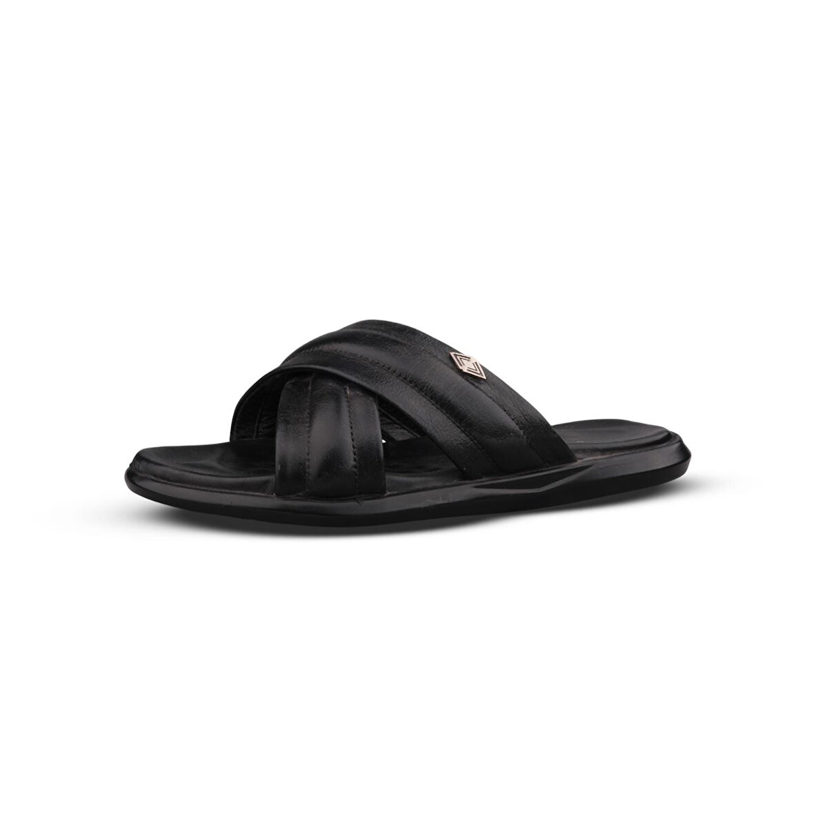 Erkek Günlük Terlik - Siyah, Deri