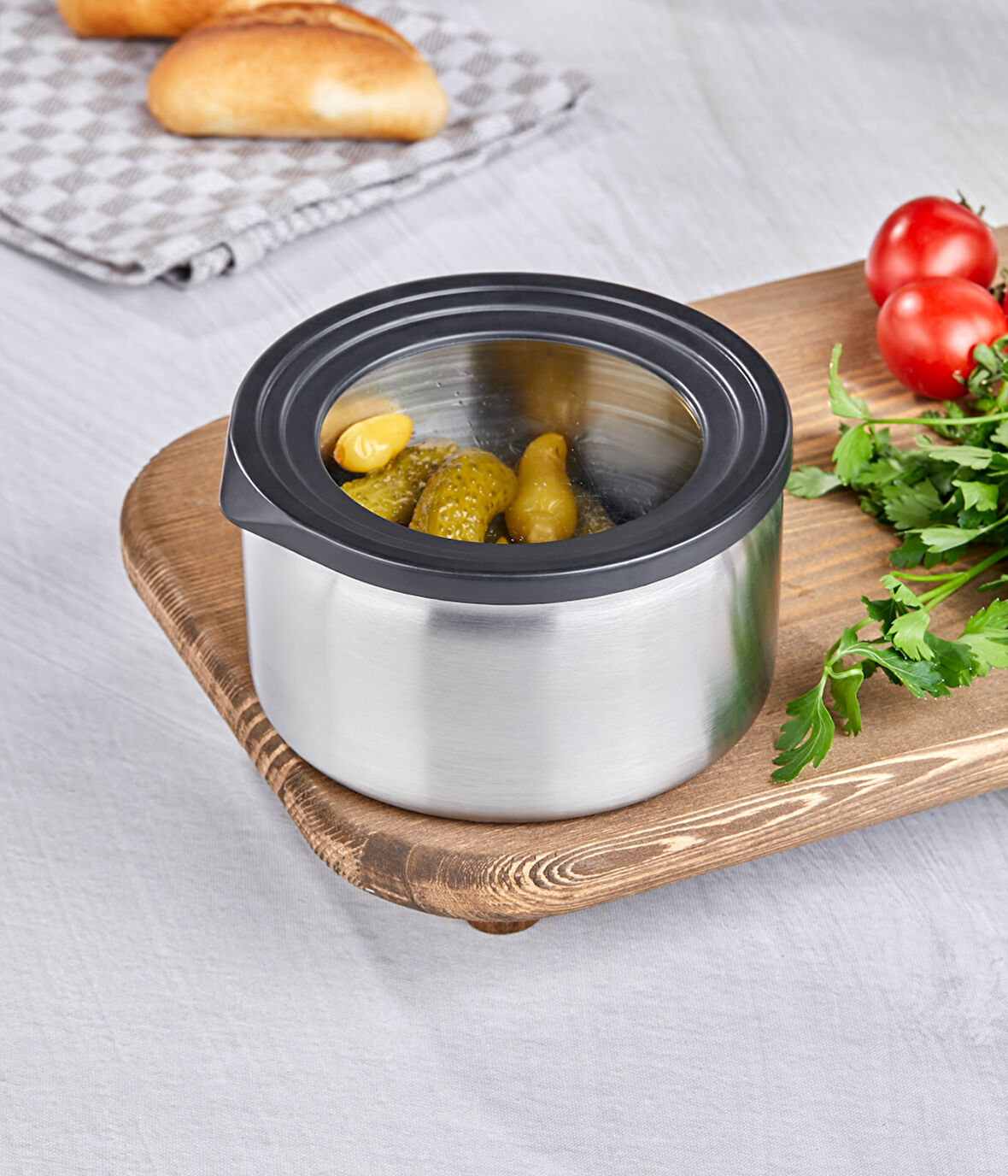 Çelik 12cm Saklama Kabı