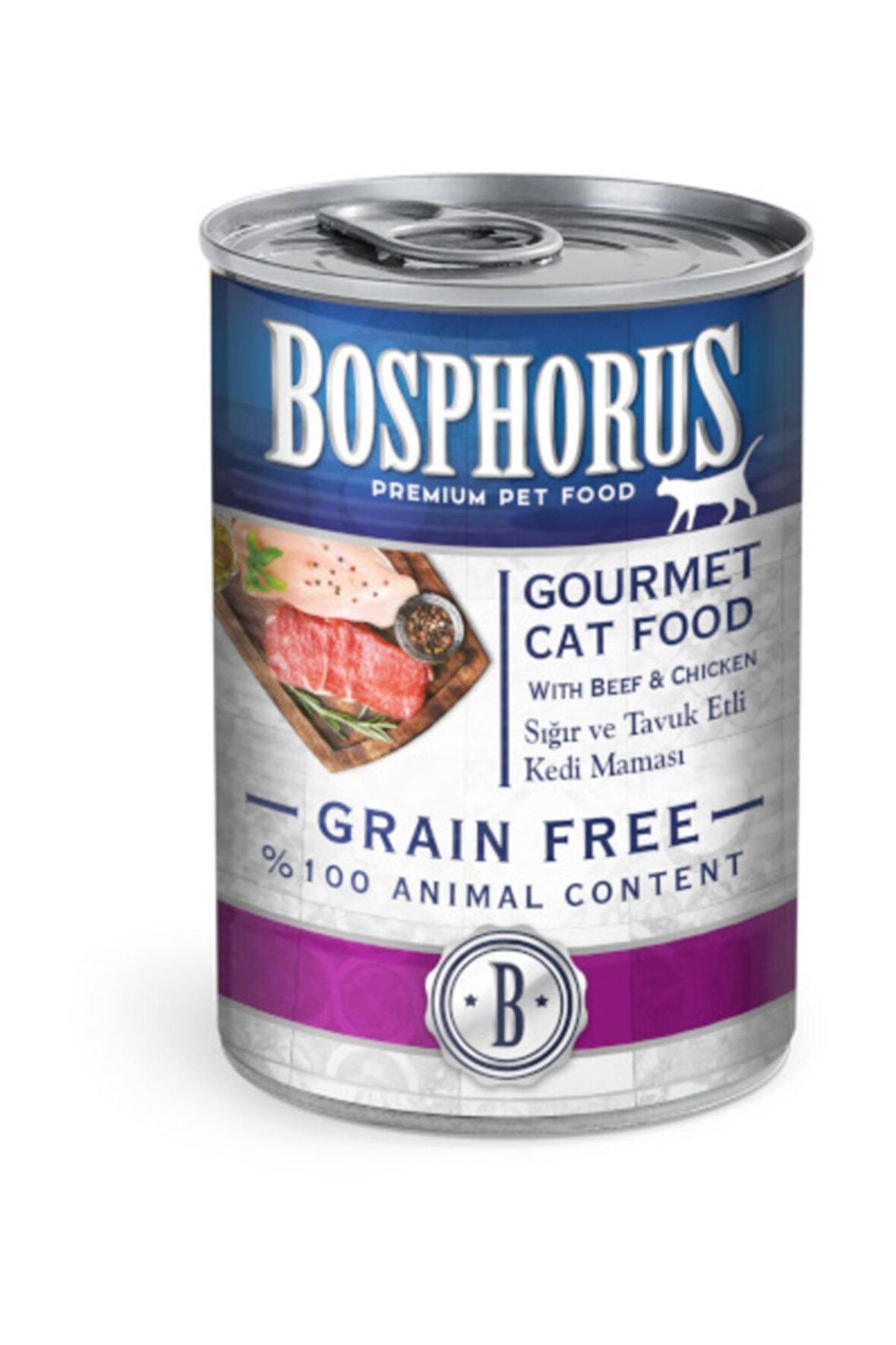 Bosphorus Gurme Sığır Etli ve Tavuk Etli Kedi Konservesi 12 x 415 gr