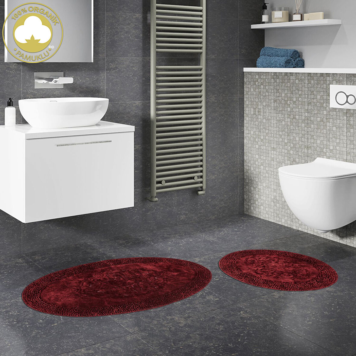 Alanur Salina Oval Cotton Makarnalı 2 Li Paspas