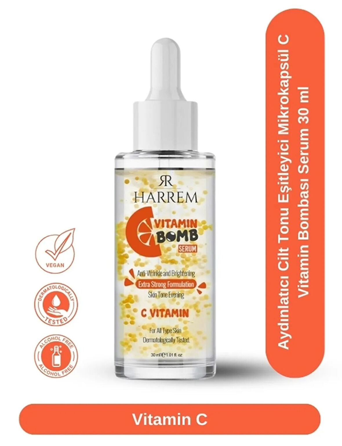 Harrem Aydınlatıcı Cilt Tonu Eşitleyici C Vitamin Serum 30 ml