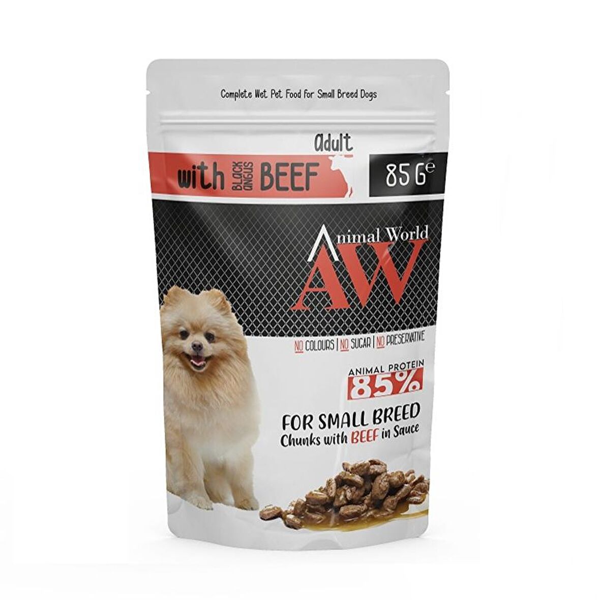 Animal World Biftekli Küçük Irk Köpek Pouch Mama 85 Gr