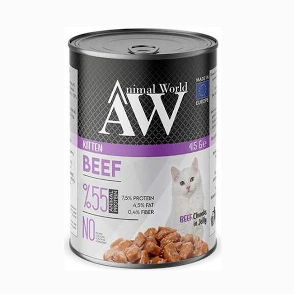 Animal World Kitten Beef Jelly Yavru Kedi Konservesi 415 Gr