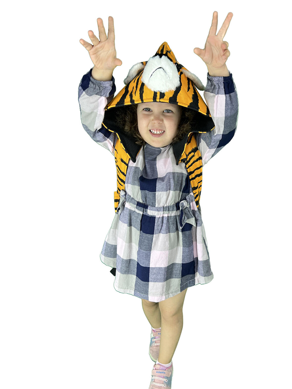 Morikukko Kids Tiger Çıkabilir Kapüşonlu Çocuk Sırt Çantası