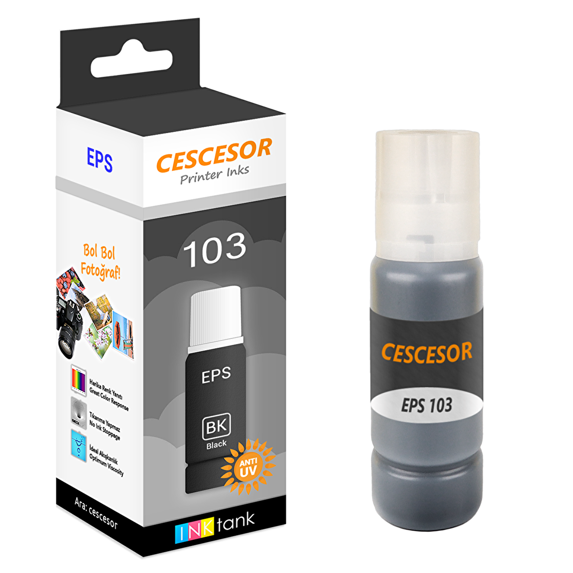 Epson 103 Siyah Muadil Mürekkep - 70 ml - CESCESOR