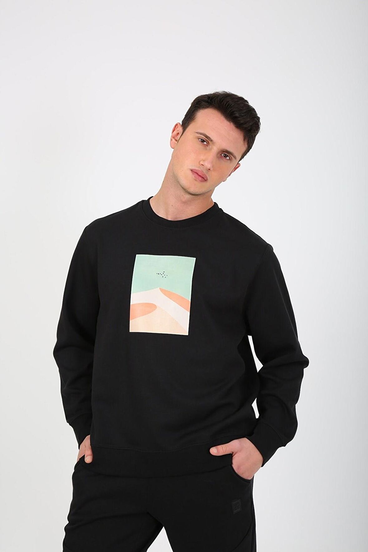 Esqudo Erkek Sweatshirt ESWTP0004 BLACK