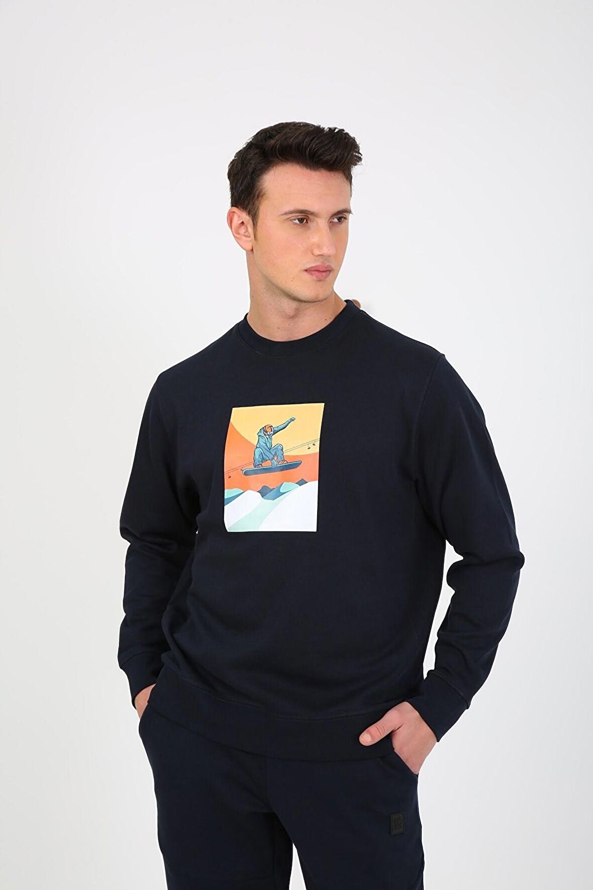 Esqudo Erkek Sweatshirt ESWTP0006 NAVY