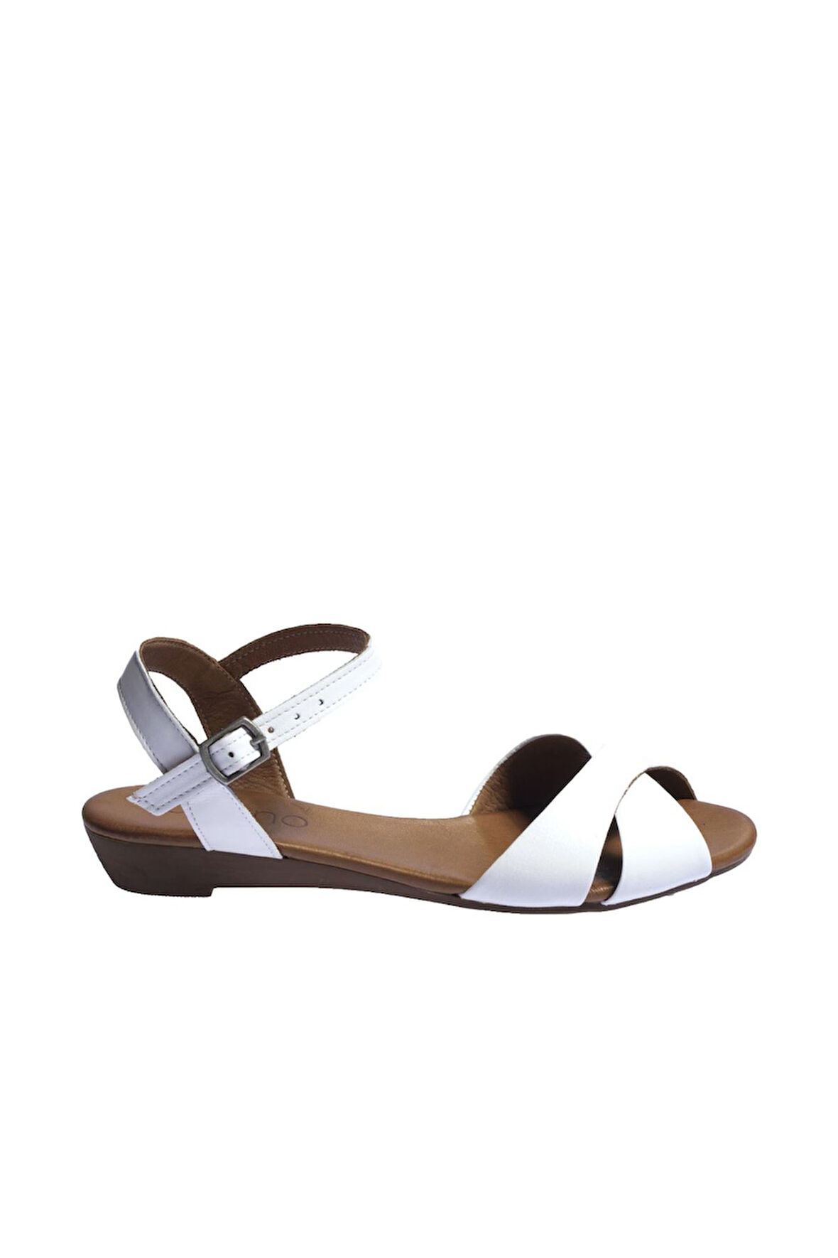Bueno Shoes Beyaz Deri Kadın Sandalet 01wn3808