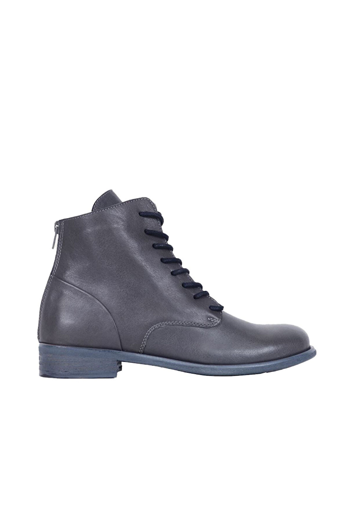 Bueno Shoes Gri Deri Kadın Düz Bot 01wp0100