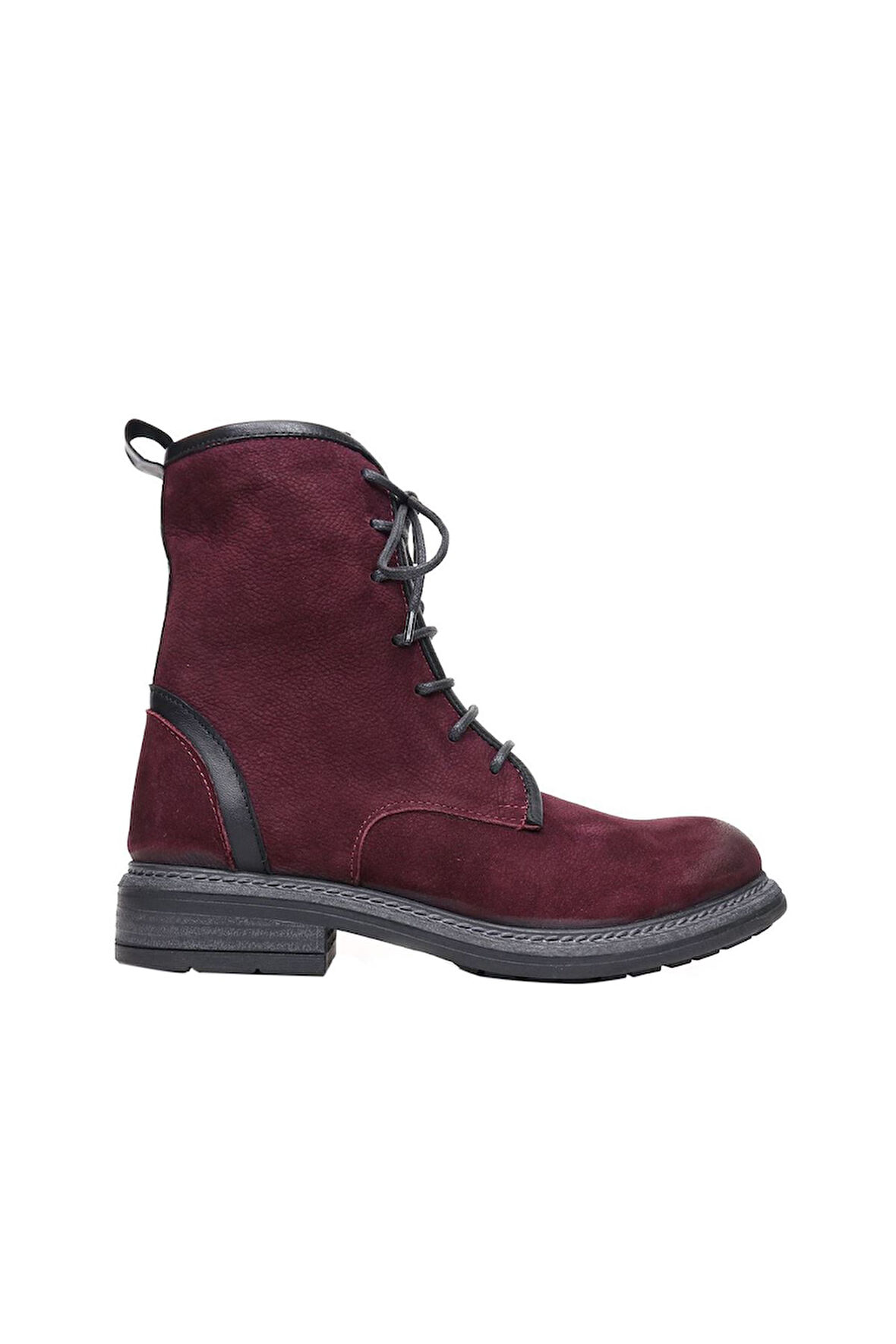 Bueno Shoes Bordo Nubuk Kadın Düz Bot 01wp2703
